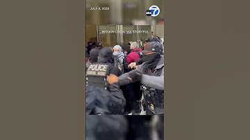Video shows clash between protesters, agents