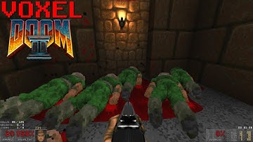 Voxel Doom II - Doom 2 Recreation Project: Map05 Waste Tunnels | 4K/60