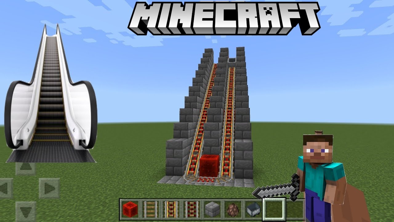 How to Make an Escalator in Minecraft||No Mod ️ - YouTube