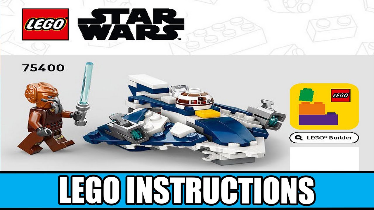 Star Wars - Plo Koon's Jedi Starfighter Microfighter - Microfighters LEGO instructions
