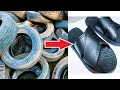 How To Make Shoes | Making sandals from Old Tyres