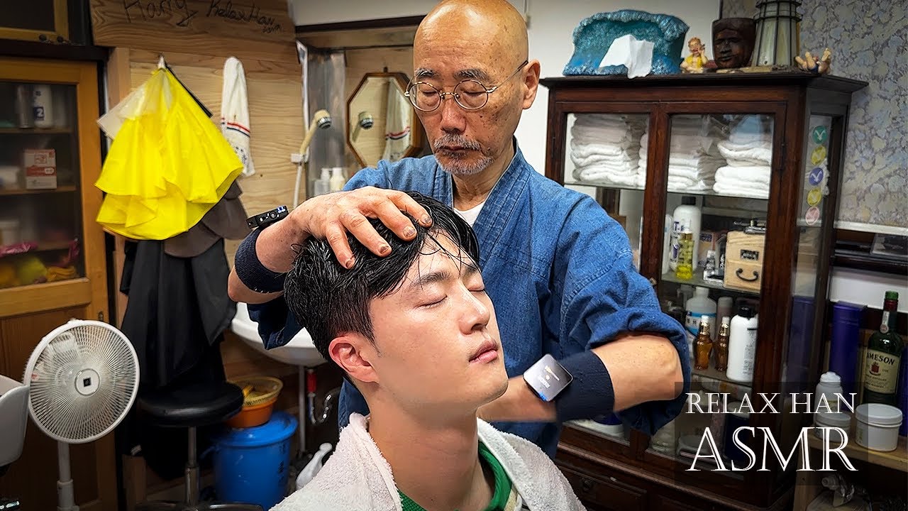 ⁣ASMR 100년의 역사를 가진 도쿄의 바버샵 마사지 | Tokyo Barber Shop massage with 100 Years of History | Part 2