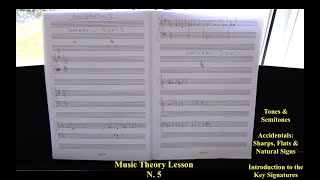 Music Theory Lesson N 5 Tones amp Semitones on the Keyboard Sharp Flat and Natural Signs TUTORIAL