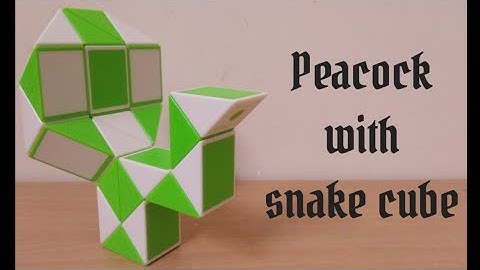 how to make Peacock with snake cube || learn Peacock with snake cube