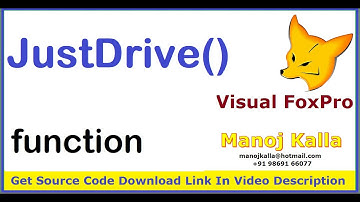 vfp justdrive | vfp justdrive function | get drive name in visual foxpro | visual foxpro tutorials