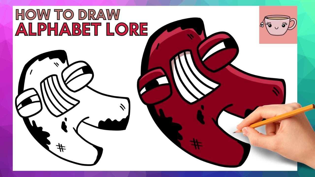 HOW TO DRAW ALPHABET LORE LETTER A, STEP BY STEP