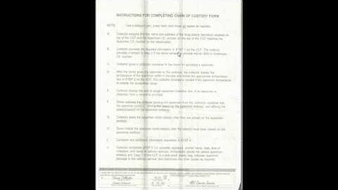 custody chain of form