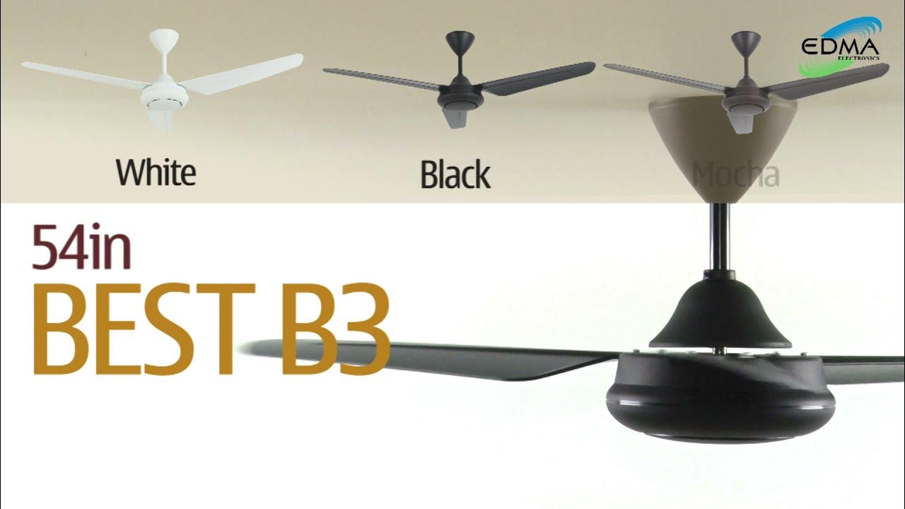 MT EDMA 54in Best B3 Ceiling Fan YouTube