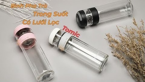 Bình Pha Trà Trong Suốt Có Lưới Lọc Tomic - Thân Bình Thủy Tinh Borosilicate 2 lớp - Cốc Trà Tritan