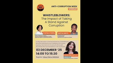Webinar | Whistleblowers: The Impact of Taking A Stand Against Corruption
