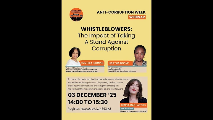 Webinar | Whistleblowers: The Impact of Taking A Stand Against Corruption