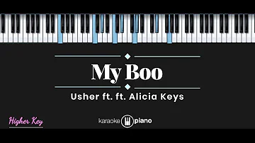 My Boo - Usher ft. Alicia Keys (KARAOKE PIANO - HIGHER KEY)