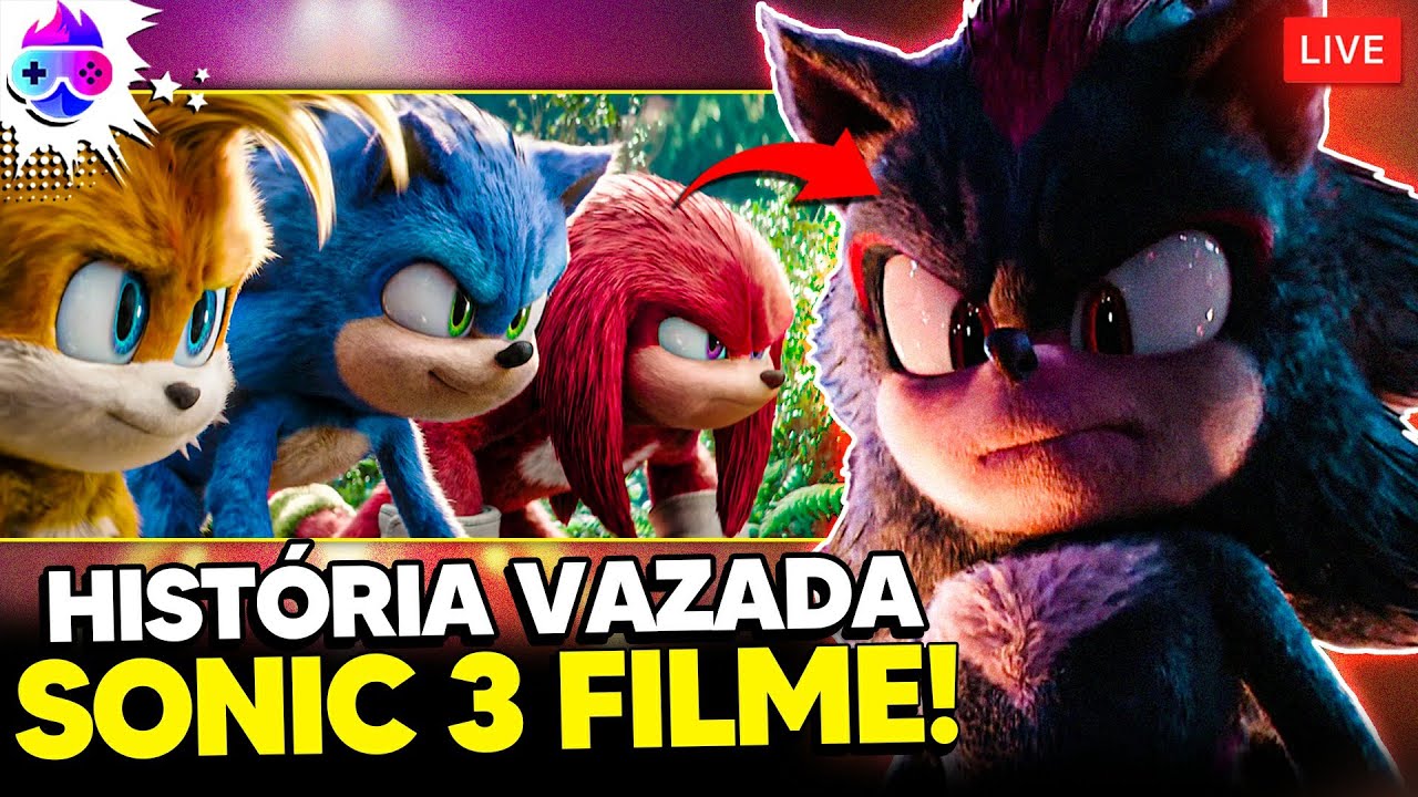HISTÓRIA COMPLETA DE SONIC 3 O FILME FOI VAZADO!? 🔴 Live NerdBrothers ...
