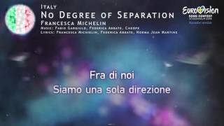 Francesca Michelin   No Degree of Separation Italy   Karaoke version