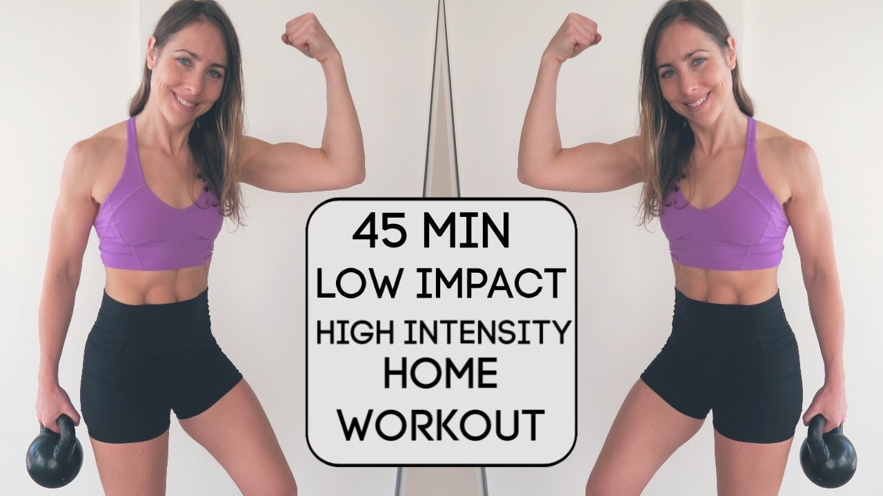 Low impact, high intensity intermediate home cardio workout 