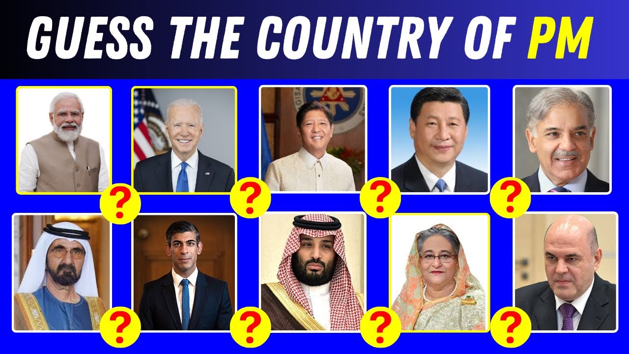 Guess The Country of Prime Minister | General Knowledge Quiz