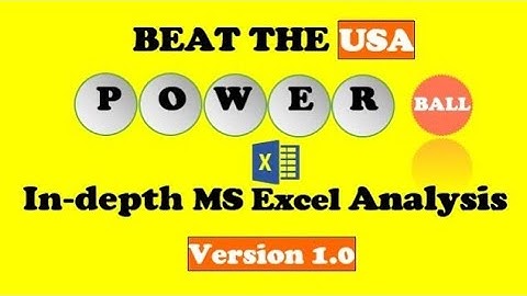 Powerball USA | Beat the lottery using MS Excel | Lotto | Powerball Jackpot