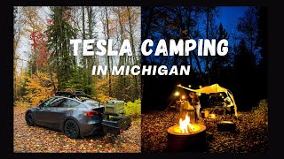 Fall Camping In Michigan - Tesla Camping Sounds Of Nature
