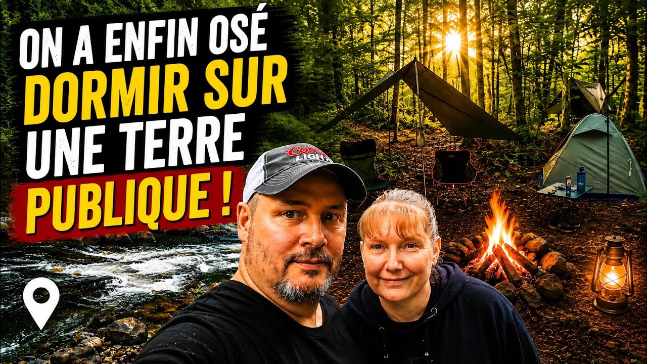 On brise enfin la glace : notre première nuit sur une terre publique qu'on a trouvée!