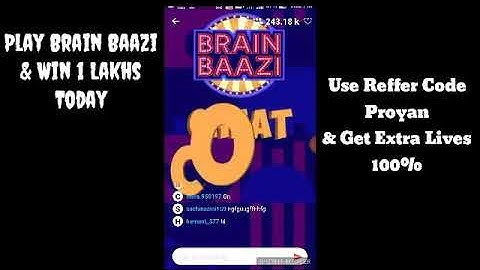 BRAIN BAAZI CHEAT CODE FOR 20TH APRIL AT 9:00 PM | CHEAT CODE | WIN 1 LAKH 💰 | #Brainbaazi