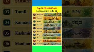 #Repost 🇮🇳🗣️ India’s Top 10 Most Difficult Languages ranking #tnpsc #fyp