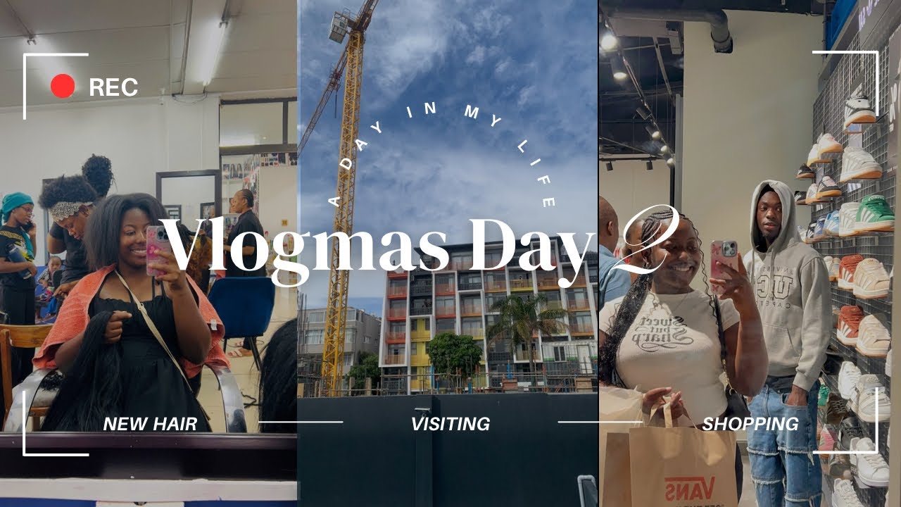 Vlogmas Day 2🎄: New Hair| Friend Link-Up| A Lil’ Shopping Vibe 💇🏽‍♀️🔥🛍️