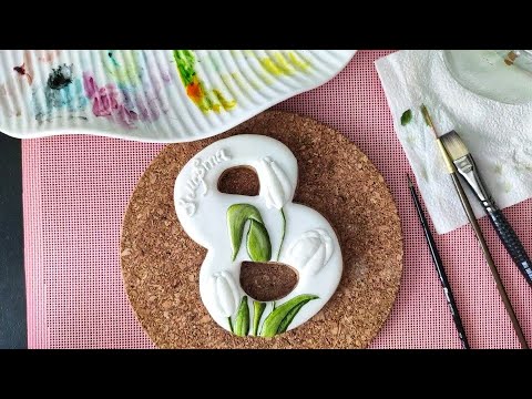 роспись пряника на 8 марта