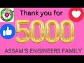 Thank you all 5000 subscribers  youtubemissionapscaejeapscaeje