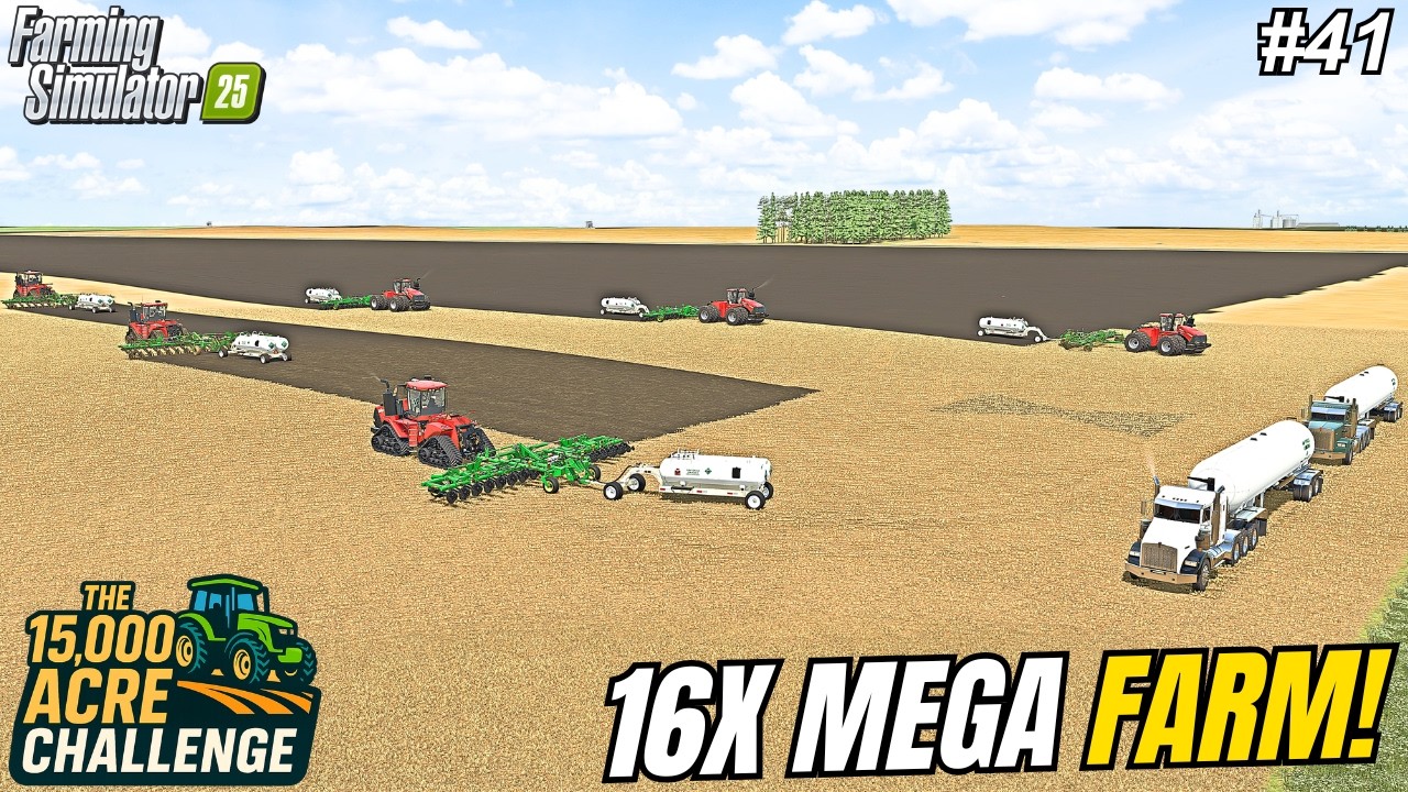 Внесение безводного аммиака на площади более 2400 акров с использованием 6 тракторов! | Задача по...