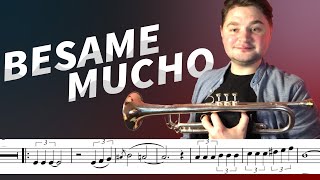 Playing Besame Mucho on Trumpet (with Sheet Music)