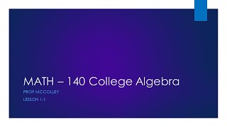 Math - 140: Lesson 7-6 (Solve systems of  linear equations w/ matrices)