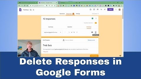 Delete a Response on Google Forms