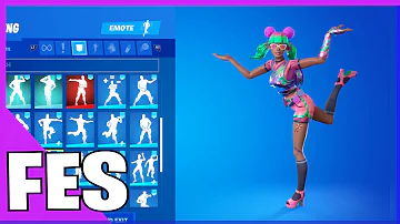 Fortnite Tropical Punch Zoey Skin With all my Fortnite Dances & Emotes!