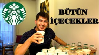 STARBUCKS'DAKİ TÜM İÇECEKLERİ SİPARİŞ ETTİK!!! - YENİ İÇECEKLER-#mukbang #starbucks
