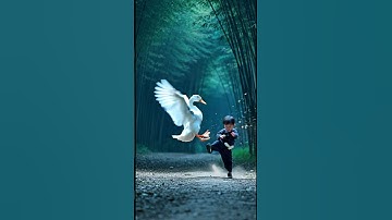 AI video kid fight with duck #midjourney #animallife #animatedcartoon #aianimation  #animatedmovie