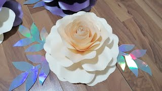 طريقة عمل ورده جورية زيك زاك شبه طبيعية 🌺How to make a rose from cardboard paper, zig-zak