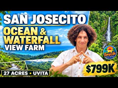 🌊 SAN JOSECITO OCEAN & WATERFALL VIEW FARM — UVITA, COSTA RICA 🌿