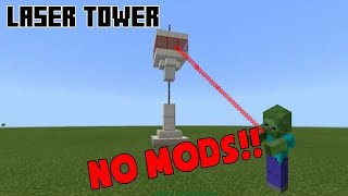 Minecraft : Making Laser Tower Tutorial (Easy) #shorts#minecraft#gaming