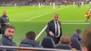 ANGE POSTECOGLOU ARGUMENT WITH SPURS FAN