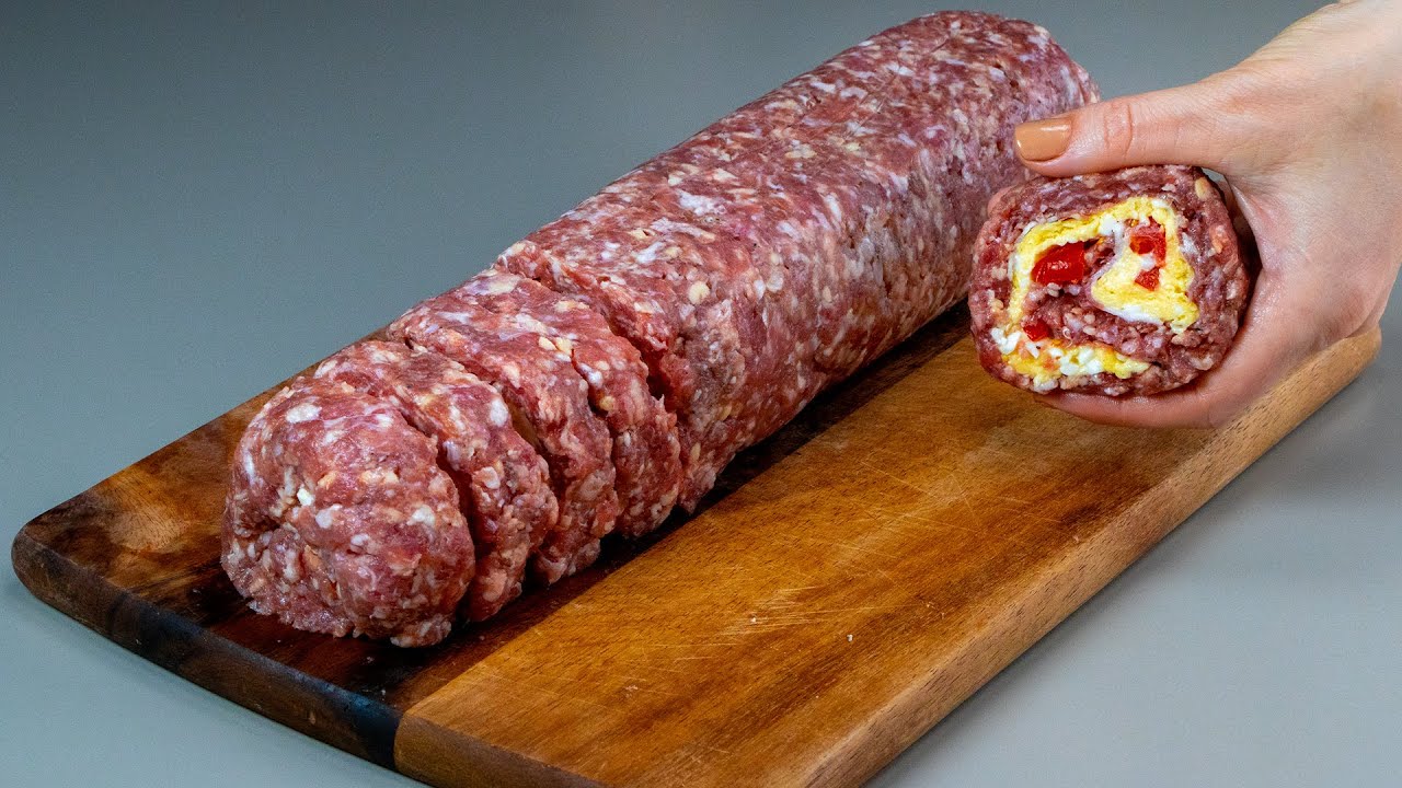 Freeze the roulade, then cook meatballs using it! A fantastic recipe with minced meat