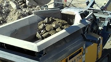 Logan Aggregate Recycling: Crushing Wash-out Concrete to 3" -