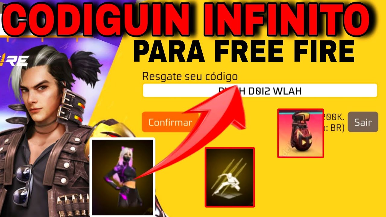 CODIGUIN INFINITO PARA RESGATAR NO FREE FIRE 😱 CODIGUIN DAS NOVAS SKINS NOVO EVENTO