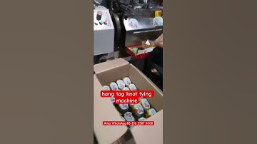 Elastic string hang tag knot tying machine