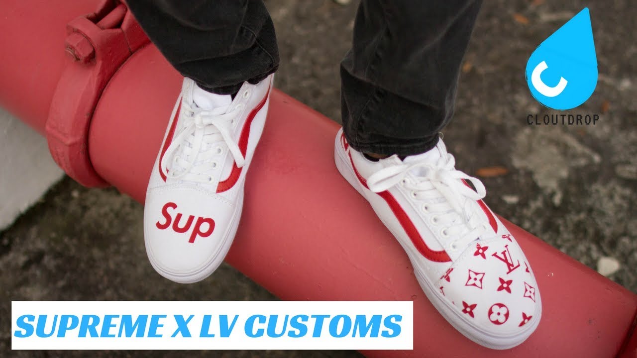 Supreme X Louis Vuitton Custom Vans Review!! From 0 - YouTube