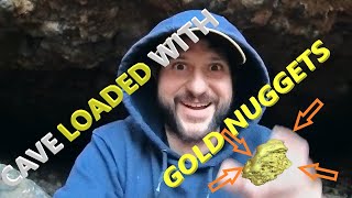 Metal Detecting for gold near Boise Idaho using a Minelab Gold Monster 1000. Gold Nuggets found cave