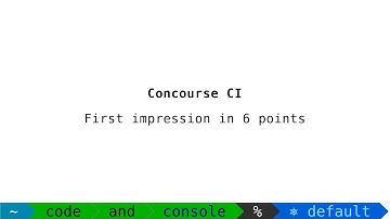 Concourse-CI: fist impressions