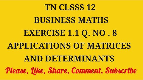 TN 12th Business maths chapter 1 exercise 1.1 question number 8