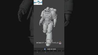 3D Robot Walk Cycle 🤖 | Game-Ready Character Animation #3danimation #3dstudio