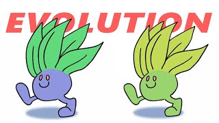 ODDISH - Evolution Normal and Shiny Pokemon Transformation Animation - Gloom, Vileplume