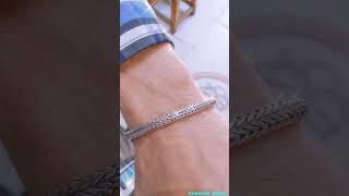 The most beautiful Italian men's silver bracelet |اجمد انسيال فضة رجالي ايطالي روعة